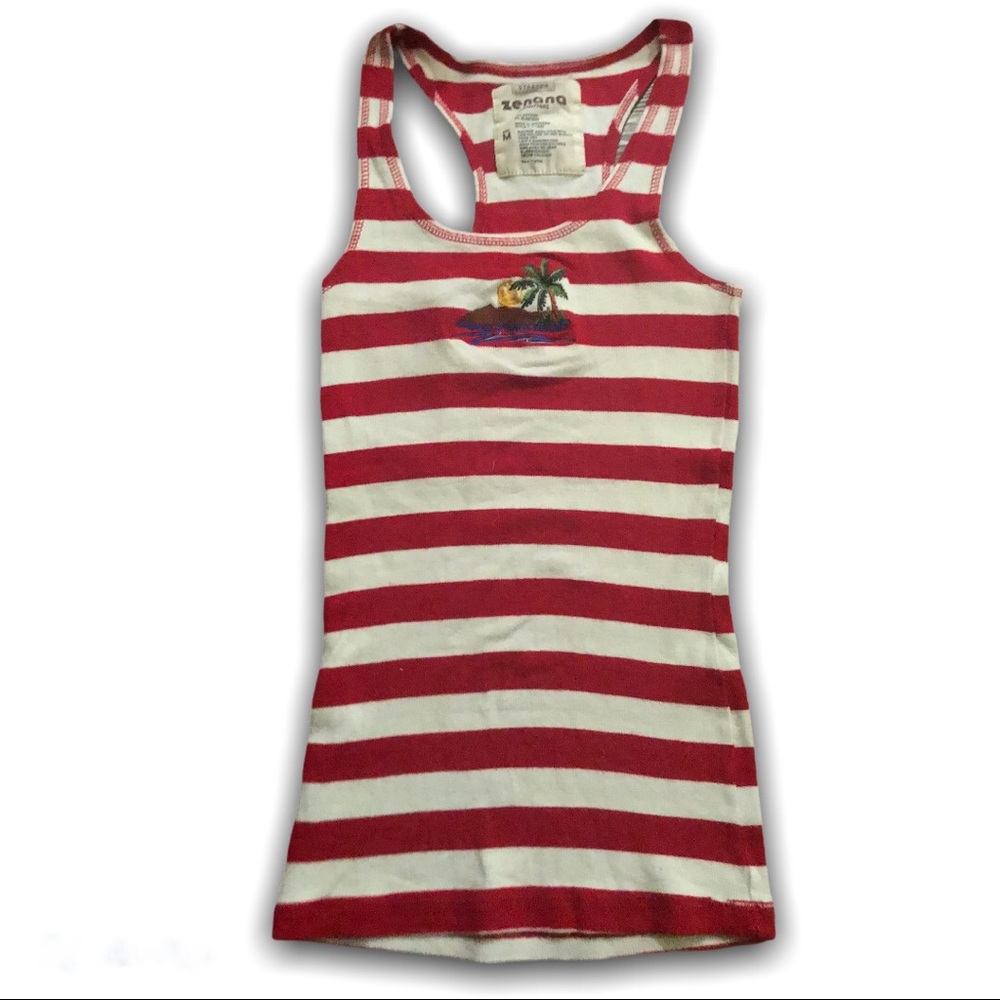 Red Striped tang top (Hawaii Springs Resort)